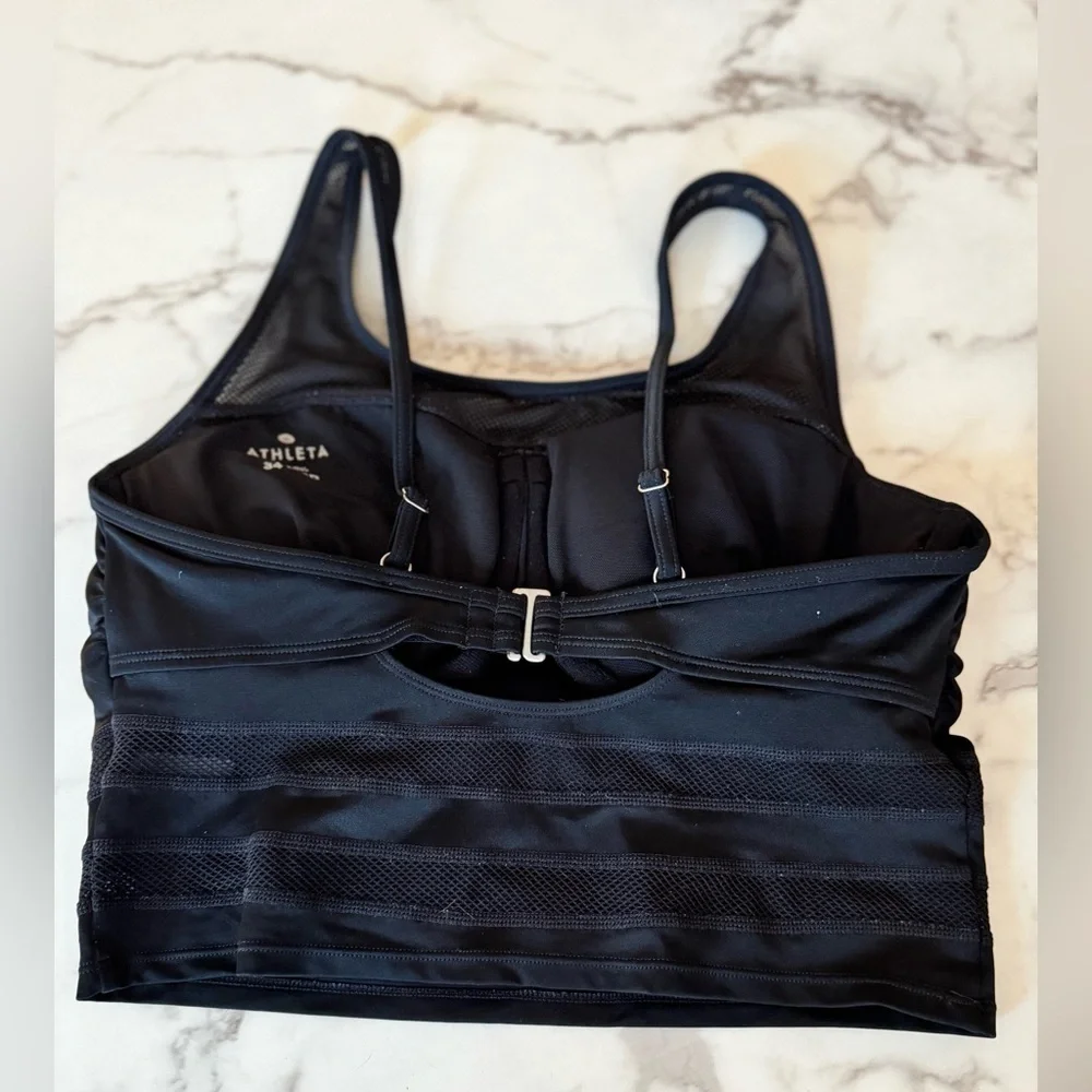 Athleta | Black Bralette Mesh Bikini Top - Size 34 D/DD